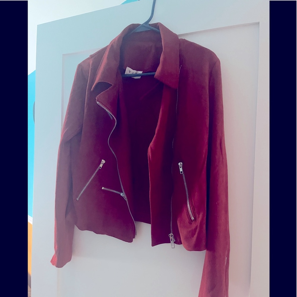 Vici Faux Suede Motto Jacket